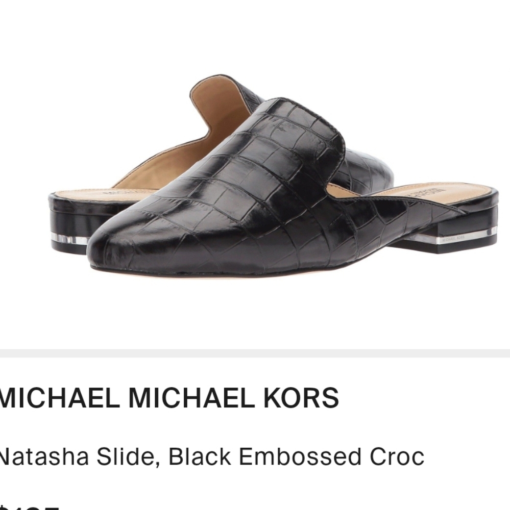 Michael Kors Natasha Leather Slide, Size 9